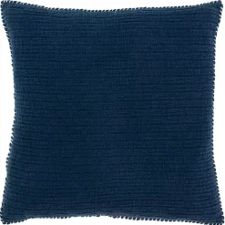 Discount Kirklands Home Navy Subtle Striped Oversized Pillow Blue