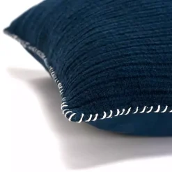 Discount Kirklands Home Navy Subtle Striped Oversized Pillow Blue