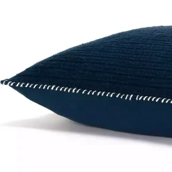 Discount Kirklands Home Navy Subtle Striped Oversized Pillow Blue