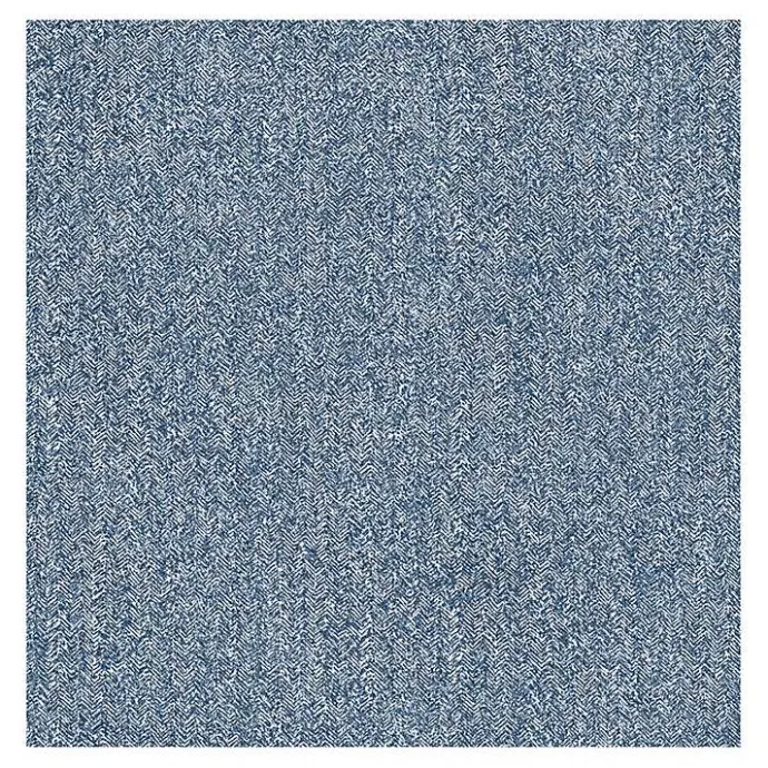 Sale Kirklands Home Navy Textured Cross Woven Peel & Stick Wallpaper Blue