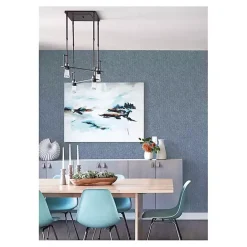 Sale Kirklands Home Navy Textured Cross Woven Peel & Stick Wallpaper Blue