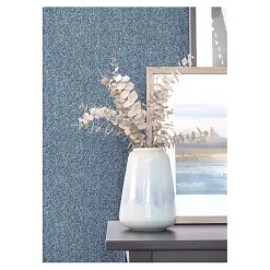 Sale Kirklands Home Navy Textured Cross Woven Peel & Stick Wallpaper Blue