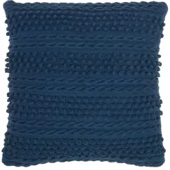 Online Kirklands Home Navy Textured Stripes Pillow Blue