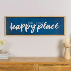 Kirklands Home Navy This is Our Happy Place Wall Plaque