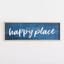 Kirklands Home Navy This is Our Happy Place Wall Plaque