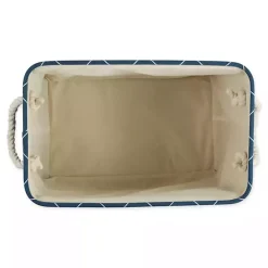 Discount Kirklands Home Navy Trellis Paw Print Storage Basket, 16 in. Blue
