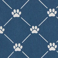 Discount Kirklands Home Navy Trellis Paw Print Storage Basket, 16 in. Blue