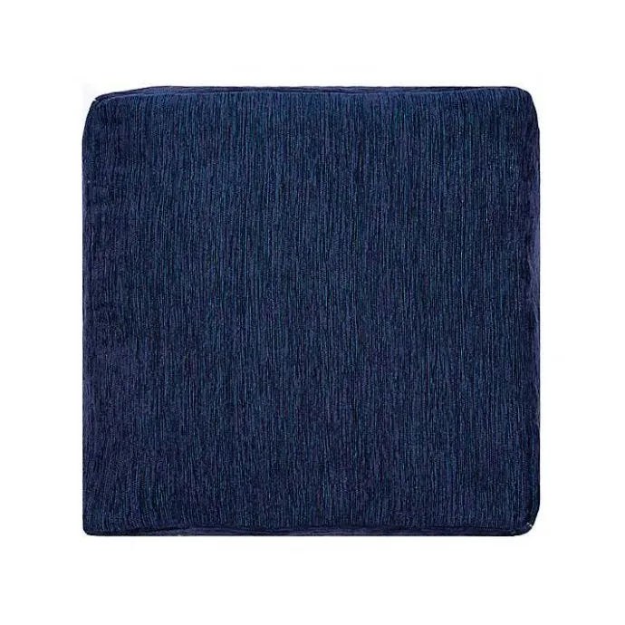 Best Kirklands Home Navy Turkish Motifs Ultra-Soft Pouf Blue