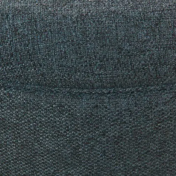 Outlet Kirklands Home Navy Upholstered Round Storage Ottoman Blue