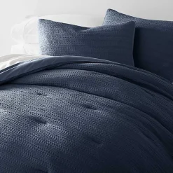 Sale Kirklands Home Navy Waffle Ultra-Soft 3-pc. King Comforter Set Blue