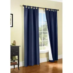 Clearance Kirklands Home Navy Weathermate Blackout Curtain Panel, 63 in. Blue
