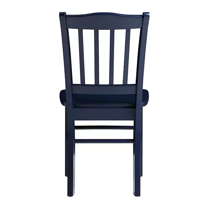Clearance Kirklands Home Navy Wood Shaker Dining Chairs, Set of 2 Blue