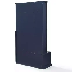Clearance Kirklands Home Navy Wood Storage Bench Hall Tree Blue