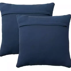 Best Kirklands Home Navy Woven Cable Knit Pillow, Set of 2 Blue