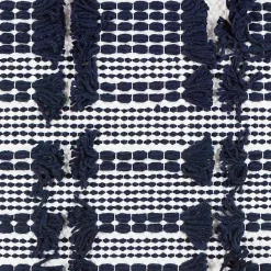 Clearance Kirklands Home Navy Woven Frill Pillow Blue