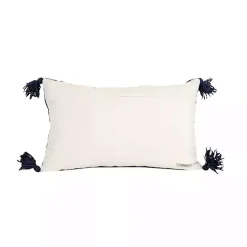 Best Kirklands Home Navy Woven Geo Diamond Indoor/Outdoor Pillow