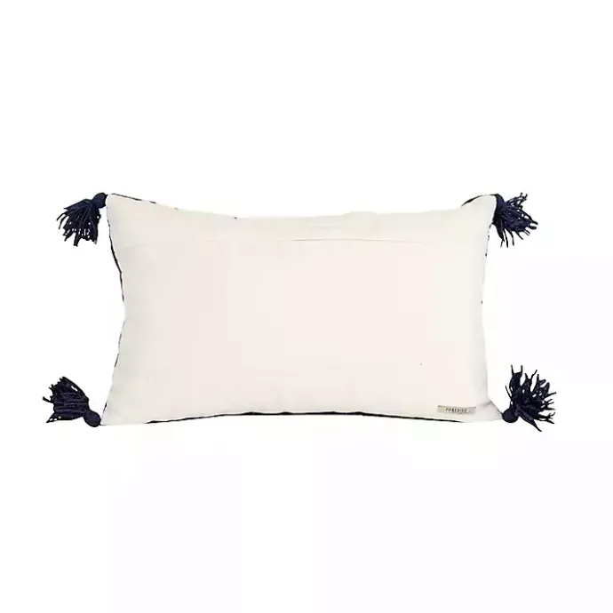 Best Kirklands Home Navy Woven Geo Diamond Indoor/Outdoor Pillow