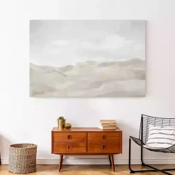 Clearance Kirklands Home Neutral Abstract Canvas Art Print, 48x32 in. Gray