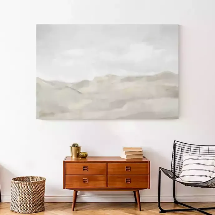 Clearance Kirklands Home Neutral Abstract Canvas Art Print, 48x32 in. Gray