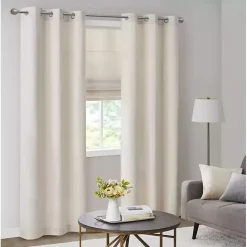 Best Kirklands Home Neutral Basketweave Curtain Panel Set, 84 in. Tan