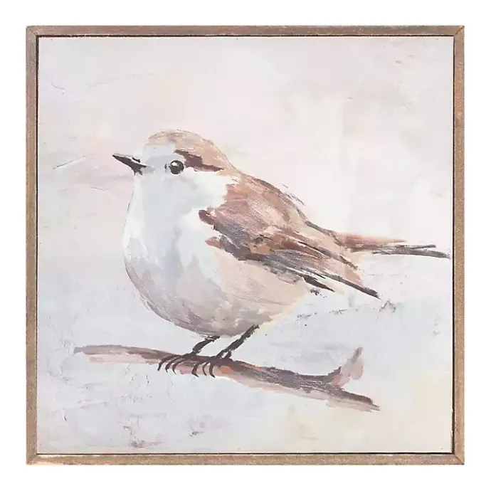 Kirklands Home Neutral Birds Framed Canvas Art Prints, Set of 2