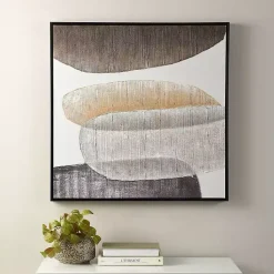 Sale Kirklands Home Neutral Bubbles II Framed Canvas Art Print