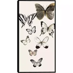 Sale Kirklands Home Neutral Butterflies Framed Canvas Art Print