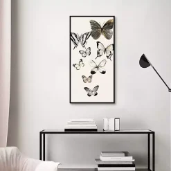 Sale Kirklands Home Neutral Butterflies Framed Canvas Art Print