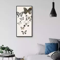 Sale Kirklands Home Neutral Butterflies Framed Canvas Art Print