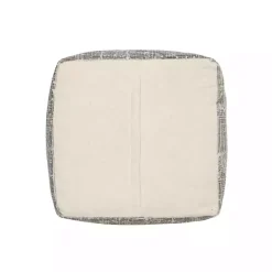 Outlet Kirklands Home Neutral Distressed Geo Ultra-Soft Pouf