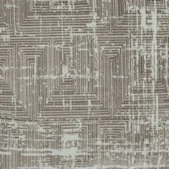 Outlet Kirklands Home Neutral Distressed Geo Ultra-Soft Pouf