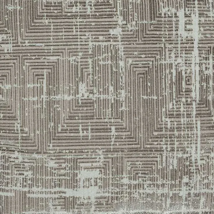 Outlet Kirklands Home Neutral Distressed Geo Ultra-Soft Pouf