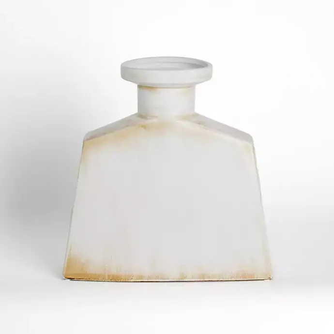 Discount Kirklands Home Neutral Distressed Pentagon Vase, 9 in. White