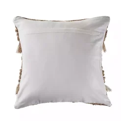 Best Kirklands Home Neutral Geometric Fringe Accent Pillow Brown