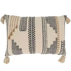 Clearance Kirklands Home Neutral Geometric Stitch Lumbar Pillow