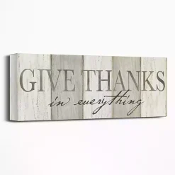 Clearance Kirklands Home Neutral Give Thanks Canvas Art Print Gray