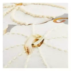 Clearance Kirklands Home Neutral Gold Pumpkins Harvest Throw Pillow Ivory