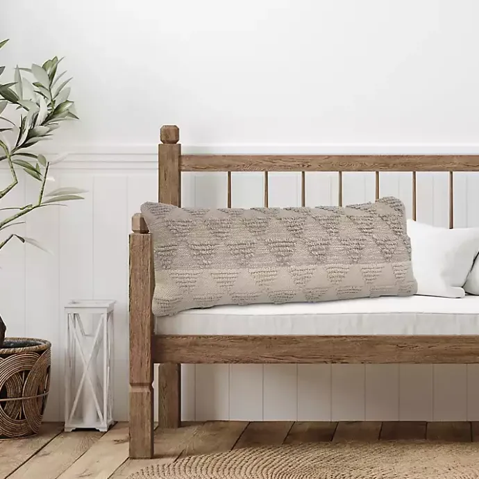 Hot Kirklands Home Neutral Gradient Diamonds Lumbar Pillow Tan