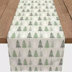 Best Kirklands Home Neutral Tree Pattern Table Runner Green