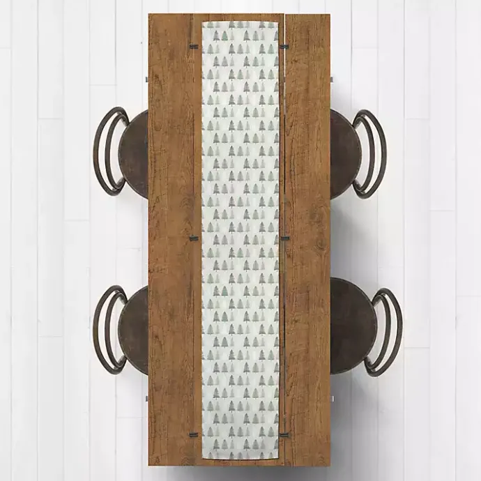 Best Kirklands Home Neutral Tree Pattern Table Runner Green