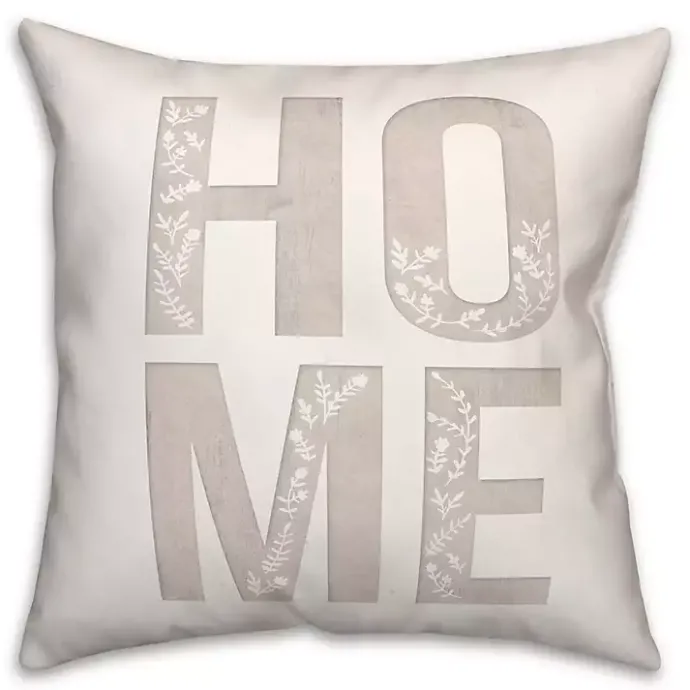 Hot Kirklands Home Neutral Home Floral Throw Pillow