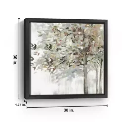 Clearance Kirklands Home Neutral Leaves Framed Canvas Art Print, 30x30 in. Gray