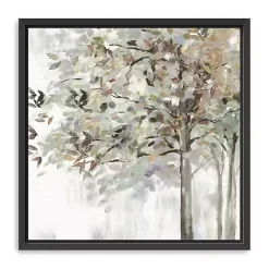 Kirklands Home Neutral Leaves Framed Canvas Art Print, 40x40 in. Gray