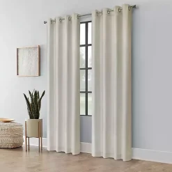 Sale Kirklands Home Neutral Light Filtering Curtain Panel, 95 in. Ivory