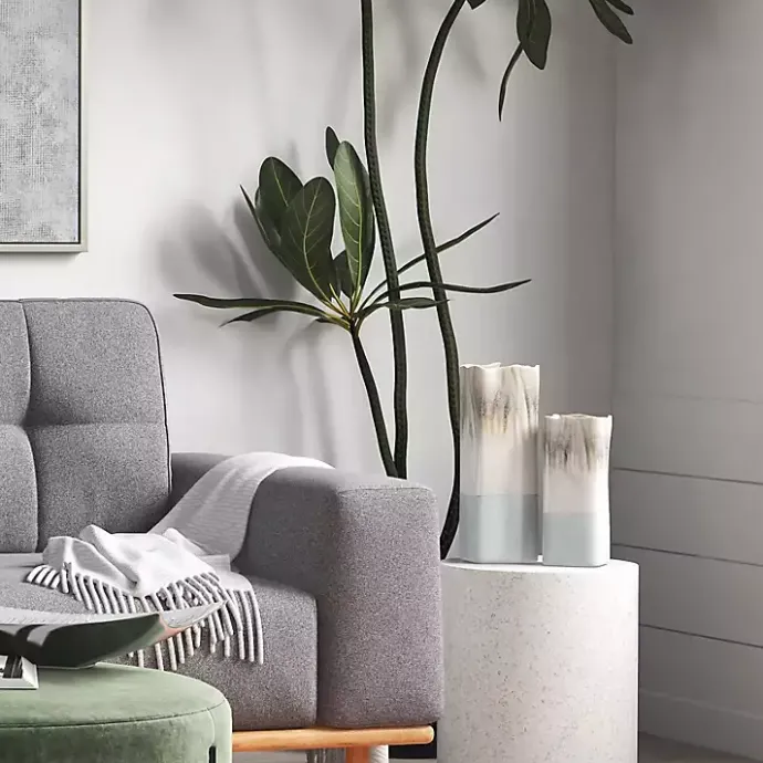 Discount Kirklands Home Neutral Ombre Ceramic Vase, 12 in.