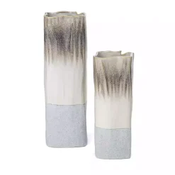 Discount Kirklands Home Neutral Ombre Ceramic Vase, 12 in.