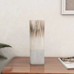 Discount Kirklands Home Neutral Ombre Ceramic Vase, 12 in.