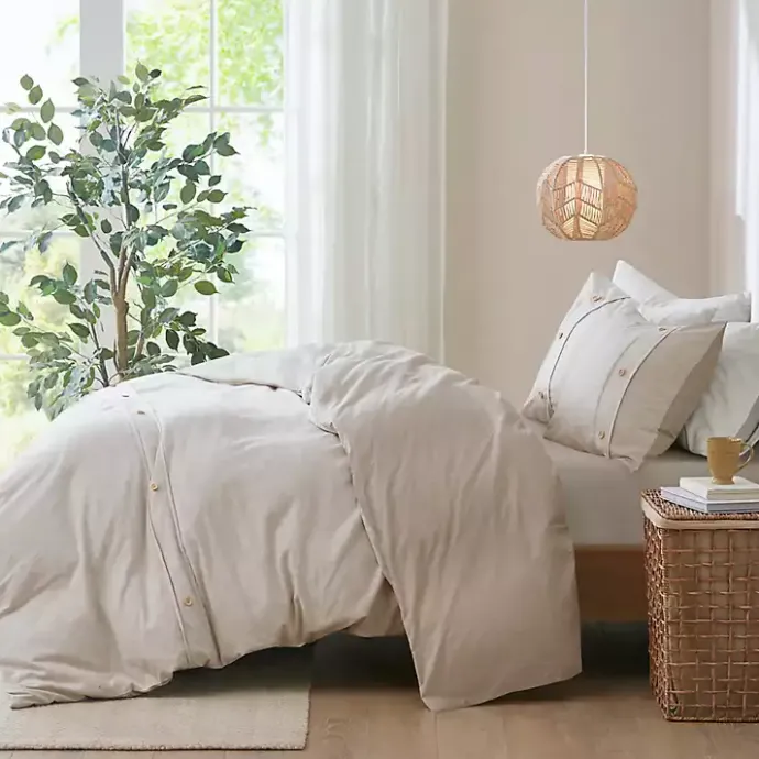 Best Kirklands Home Neutral Oversized 3-pc. King Duvet Cover Set Tan