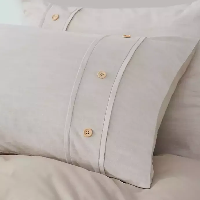 Best Kirklands Home Neutral Oversized 3-pc. King Duvet Cover Set Tan