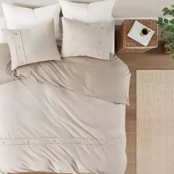 Discount Kirklands Home Neutral Oversized 3-pc. Queen Duvet Cover Set Tan